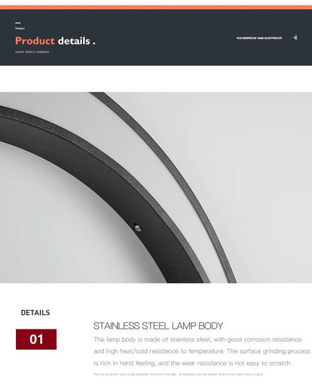 Outdoor Light - Modern Wall Light, IP65 Waterproof, Round, Stainless Steel, Creative Porch Trim SW-36210924 - SWEET-LIGHTS