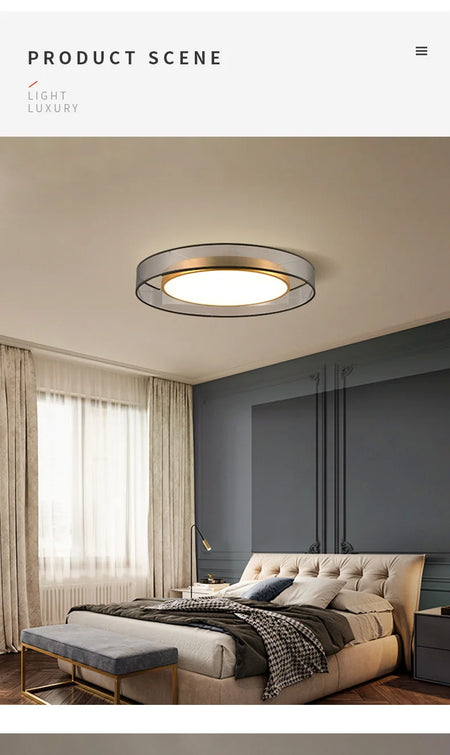 Ceiling Light - LED Ceiling Light All Copper Modern Round Design SW-36210347 - SWEET-LIGHTS