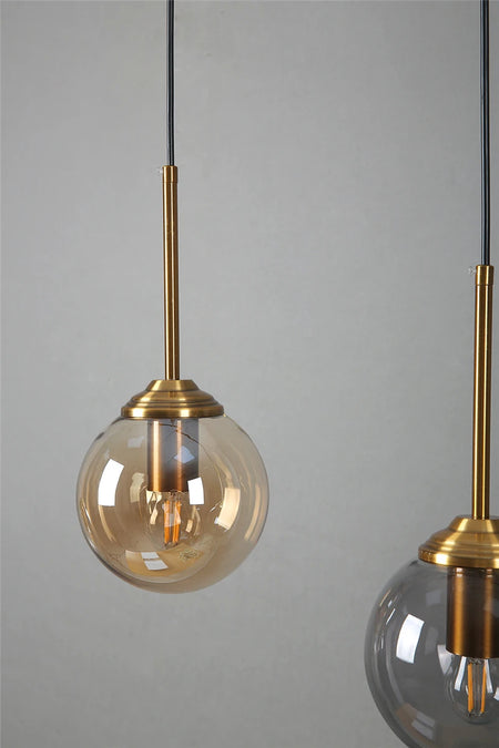 Pendant Light - Nordic Gray Glass Ball Island Pendant Lamp SW-36210678 - SWEET-LIGHTS