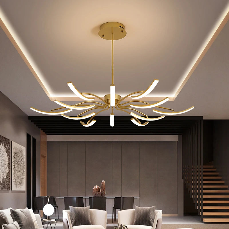 Ceiling Light - MDWELL Matte Black/White Modern LED Ceiling Lights for Living Room Bedroom Adjustable Lamp SW-36210345 - SWEET-LIGHTS