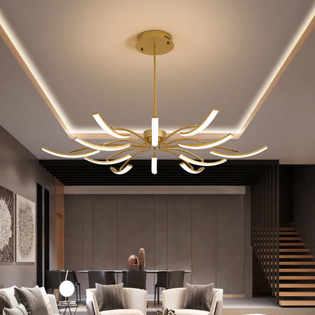 Ceiling Light - MDWELL Matte Black/White Modern LED Ceiling Lights for Living Room Bedroom Adjustable Lamp SW-36210345 - SWEET-LIGHTS