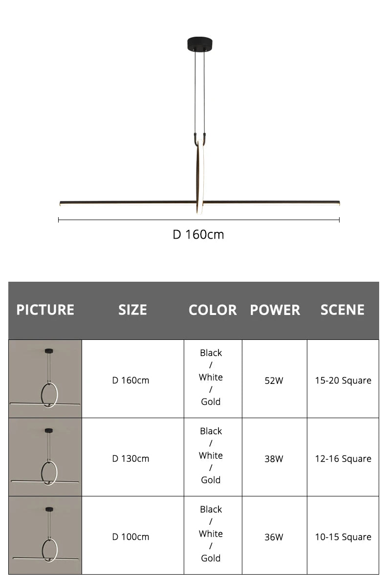Pendant Light - Simple LED Chandelier for Indoor Spaces SW-36210457 - SWEET-LIGHTS