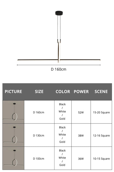 Pendant Light - Simple LED Chandelier for Indoor Spaces SW-36210457 - SWEET-LIGHTS