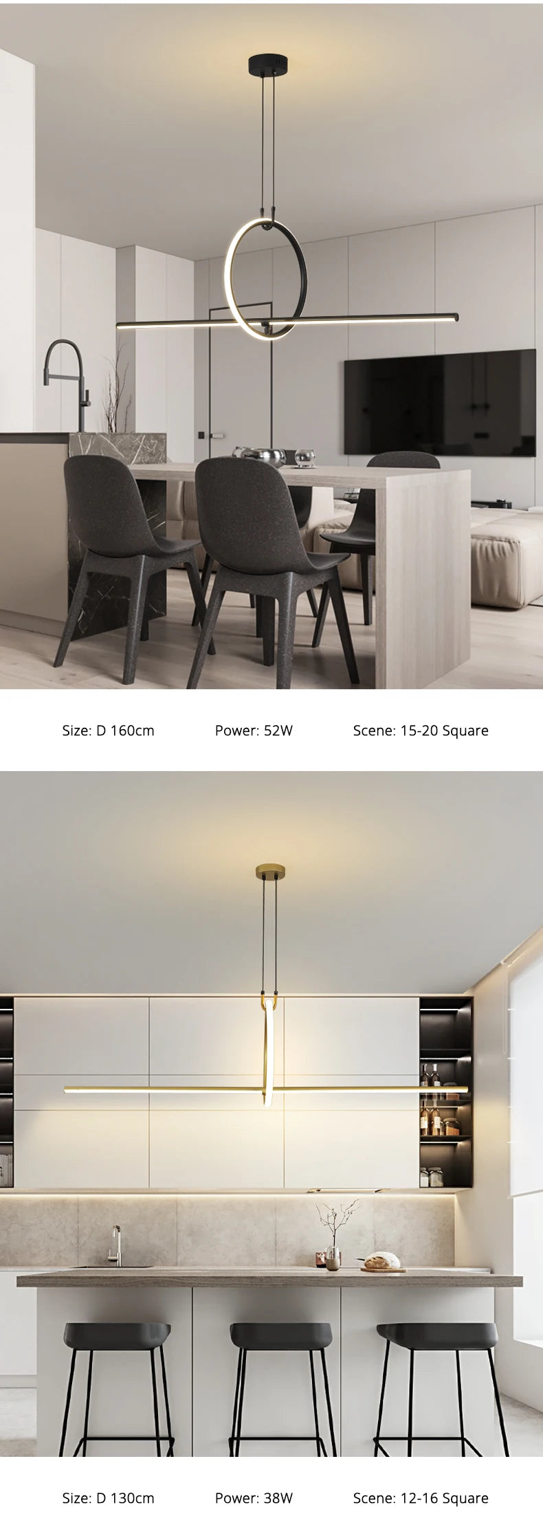 Pendant Light - Simple LED Chandelier for Indoor Spaces SW-36210457 - SWEET-LIGHTS