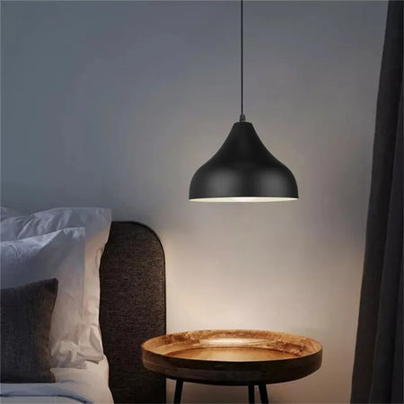 Pendant Light - Modern Hanging Wood Aluminium E27 for Dining Room Black Decor SW-36210345 - SWEET-LIGHTS