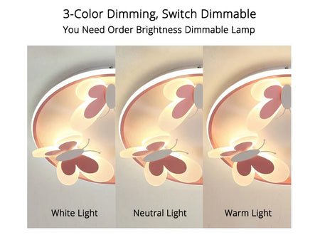 Children Lighting - Kids Ceiling Lamp Butterfly Pink Light SW-36210345 - SWEET-LIGHTS