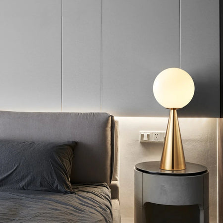 Table Lamp - Postmodern Bedside Art Cone Golden Glass SW-36210345 - SWEET-LIGHTS