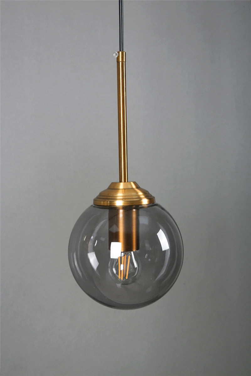 Pendant Light - Nordic Gray Glass Ball Island Pendant Lamp SW-36210678 - SWEET-LIGHTS