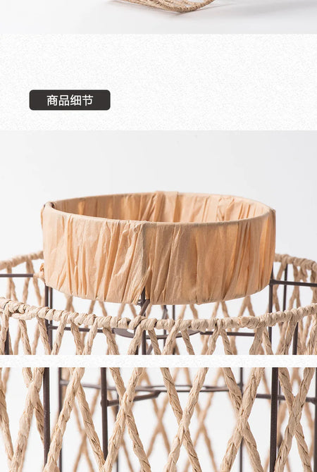 Lampshade - Retro Pendant Lamp Hand Woven Paper Rope SW-36210467 - SWEET-LIGHTS