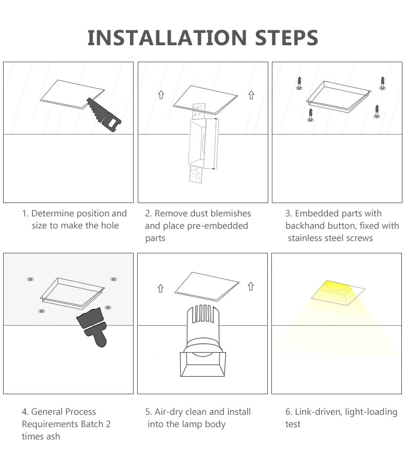Spotlight - SCON Recessed Spotlight Square Rimless LED Downlight Anti-glare Embedded Ceiling Lamps 110V-240V SW-36210789 - SWEET-LIGHTS
