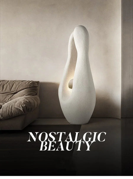 Floor Lamp - Modern Minimalist Nordic Wabi-Sabi Design White Irregular Shape SW-36210345 - SWEET-LIGHTS