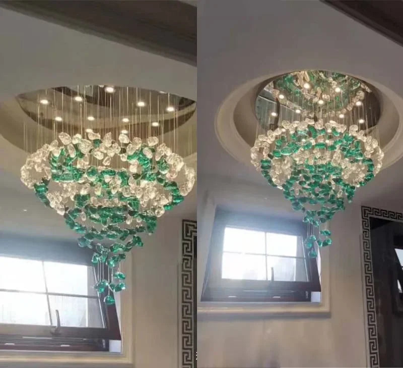 Chandelier - Large Luxury Cristal Lighting Fixtures Modern Stone Crystal LED Chandelier For Living Room Indoor Decor SW-36210347 - SWEET-LIGHTS