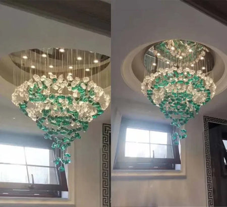 Chandelier - Large Luxury Cristal Lighting Fixtures Modern Stone Crystal LED Chandelier For Living Room Indoor Decor SW-36210347 - SWEET-LIGHTS