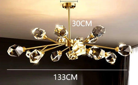 Pendant Light - Nordic All-Copper Molecular Chandelier LED SW-36210347 - SWEET-LIGHTS