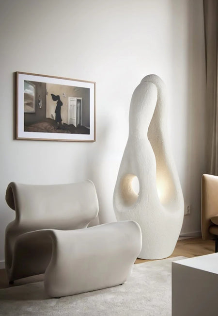 Floor Lamp - Modern Minimalist Nordic Wabi-Sabi Design White Irregular Shape SW-36210345 - SWEET-LIGHTS