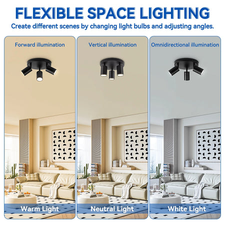 Spotlight - LED Ceiling Spotlights Replaceable Bulb Pendant Lamps Kitchen Decor Indoor Lighting SW-36210478 - SWEET-LIGHTS