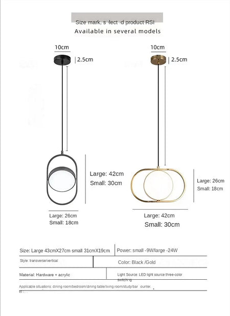 Pendant Light - Modern LED Rotatable Ceiling Lamp for Bedroom, Living Room, Bathroom Decoration SW-36210345 - SWEET-LIGHTS