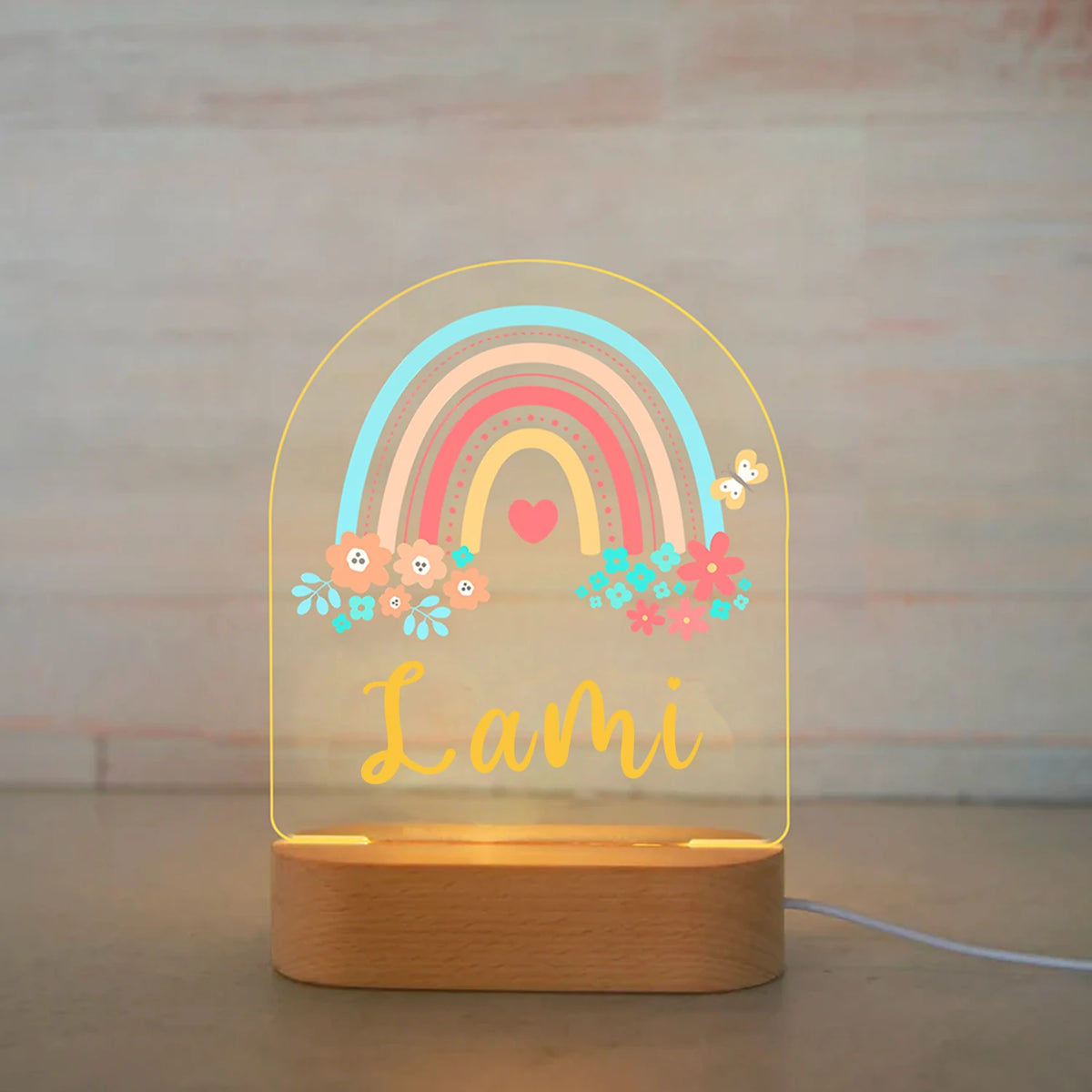 Children Lighting - Personalized Animal Night Light Custom Name Acrylic Lamp for Kids Bedroom SW-36210346 - SWEET-LIGHTS