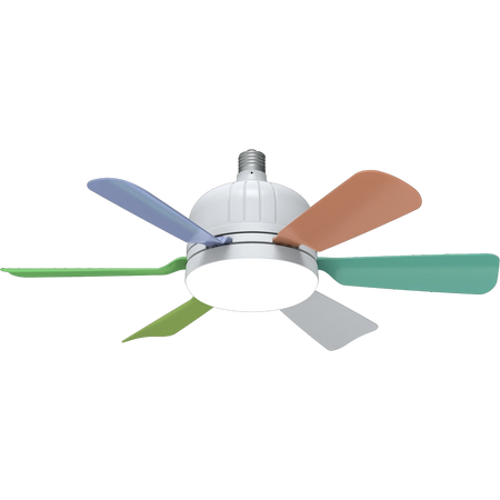 Fans - Smart Remote Controlled E27 Ceiling Fan Light with Timer SW-36210347 - SWEET-LIGHTS
