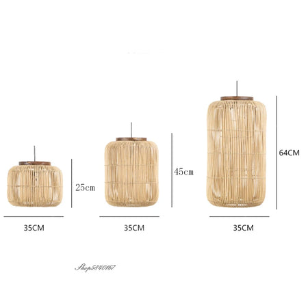 Pendant Light - New Wabi-sabi Style Rattan Hang Lamp SW-36210347 - SWEET-LIGHTS