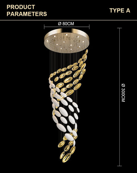 Chandelier - Luxury Lustre Bowl Hanging Chandelier Golden Dragon Egg SW-36210678 - SWEET-LIGHTS