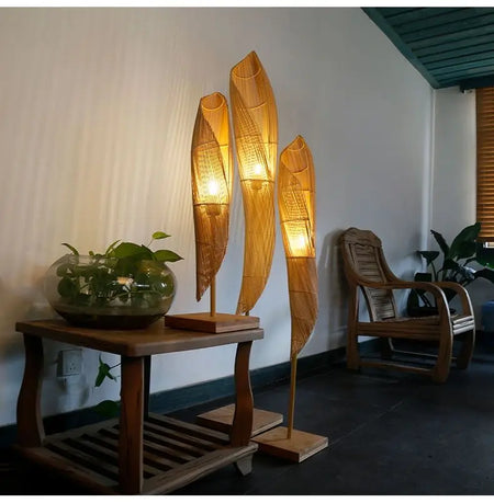 Floor Lamp - Vintage Bamboo Weaving Lamp for Bedroom SW-36210923 - SWEET-LIGHTS