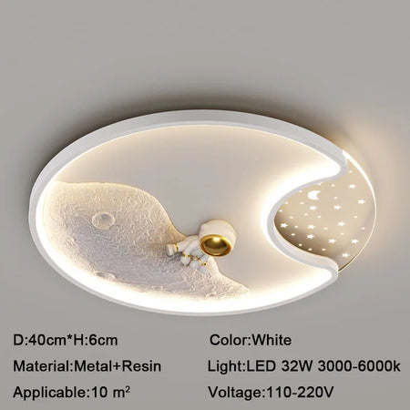 Children Lighting - Luminaire Modern Astronaut Led Ceiling Lamp for Kids Bedroom Surface Mounted SW-36210345 - SWEET-LIGHTS