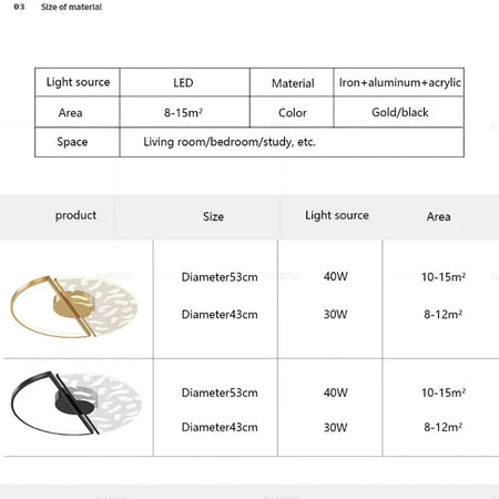 Ceiling Light - Modern LED Ceiling Lamp For Living Dining Room Indoor Home Decor Lighting Fixture SW-36210345 - SWEET-LIGHTS