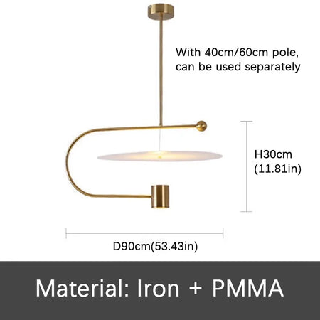 Pendant Light - Nordic U-Shaped Acrylic Bar Table Chandelier SW-36210345 - SWEET-LIGHTS