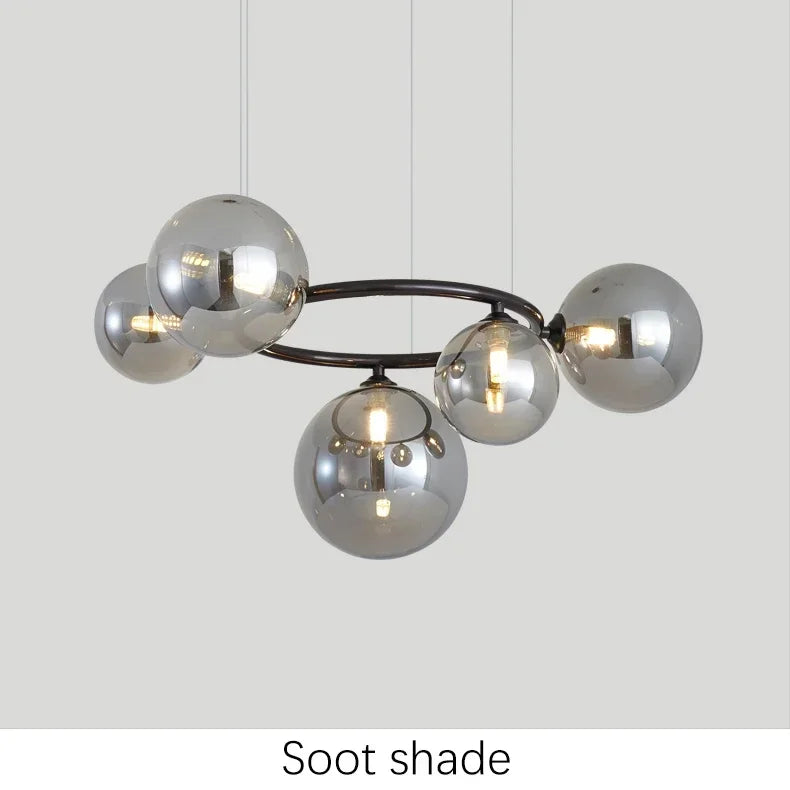 Pendant Light - Magic Beans Chandelier Smoke Grey Glass SW-36210789 - SWEET-LIGHTS