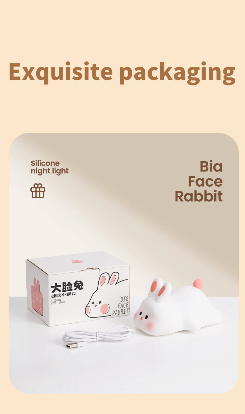 Children Lighting - Cute Rabbit Rechargeable Night Lamp Touch Sensor USB Light for Kids Gift SW-36210345 - SWEET-LIGHTS