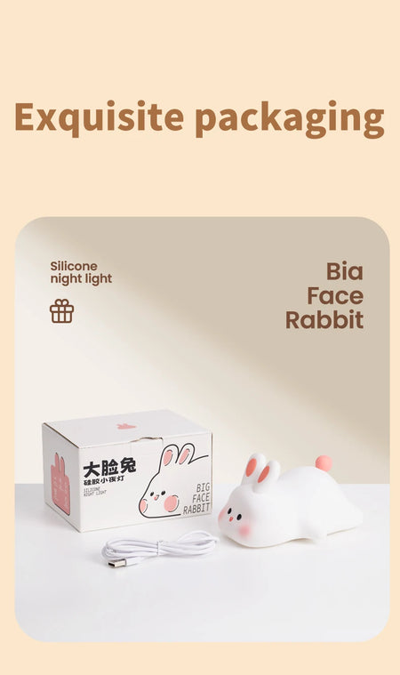 Children Lighting - Cute Rabbit Rechargeable Night Lamp Touch Sensor USB Light for Kids Gift SW-36210345 - SWEET-LIGHTS