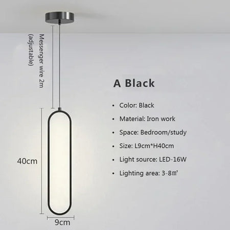 Pendant Light - Modern LED Black Gold Circular Chandelier SW-36210789 - SWEET-LIGHTS