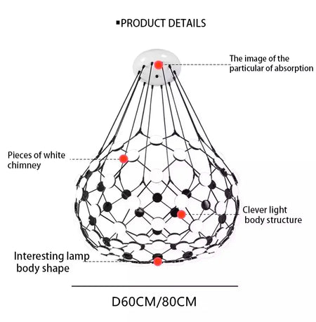 Pendant Light - Fishing Net Design Luxury Chandelier LED Fixture SW-36210458 - SWEET-LIGHTS
