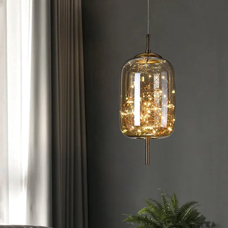 Pendant Light - Nordic Net Red Bedside Chandelier Glass SW-36210345 - SWEET-LIGHTS
