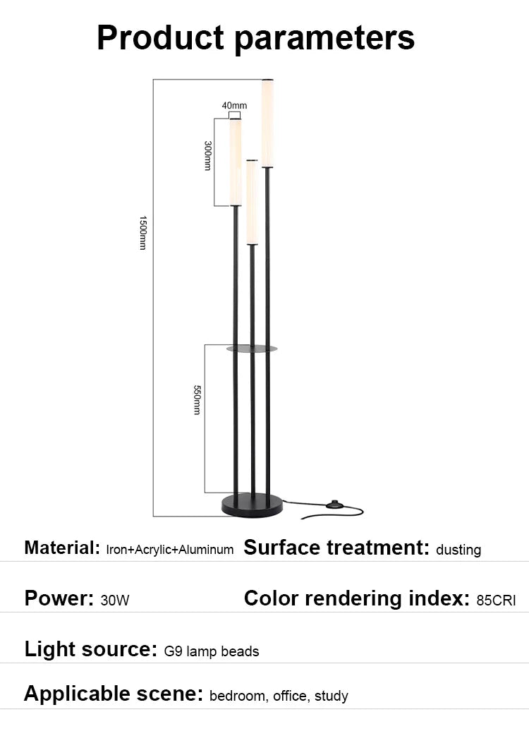 Floor Lamp - Modern LED Shelf Storage Lighting Dimmable with Remote Control SW-36210457 - SWEET-LIGHTS