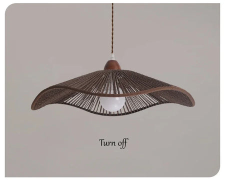Pendant Light - SANDYHA Japanese Retro Walnut Hemp Rope Lamp SW-36210923 - SWEET-LIGHTS