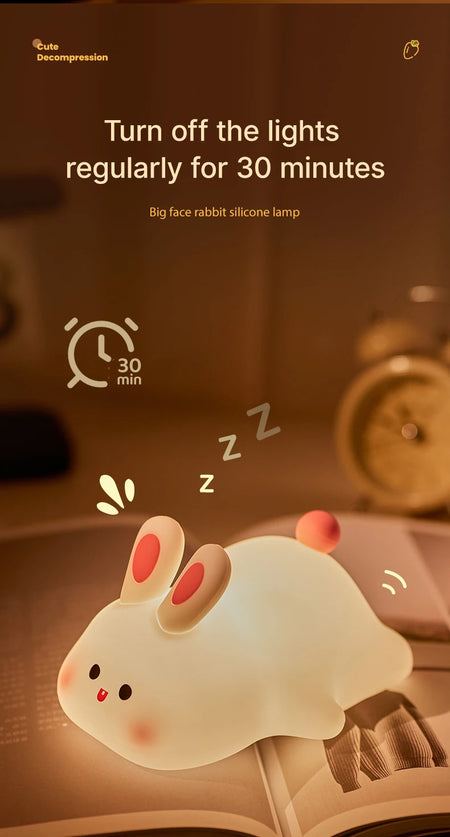 Children Lighting - Cute Rabbit Rechargeable Night Lamp Touch Sensor USB Light for Kids Gift SW-36210345 - SWEET-LIGHTS