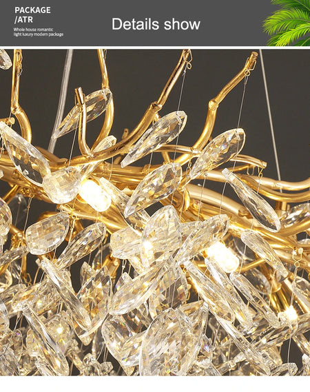 Pendant Light - French Luxury Golden Modern Branch Chandelier SW-36214678 - SWEET-LIGHTS