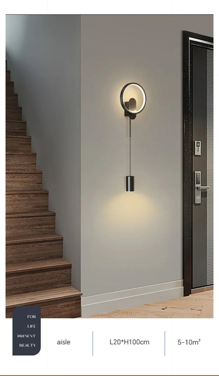 Wall Light - LED Wall Lamp Hallway Aisle Bedroom Sconce Modern Black Gold Fixture SW-36210348 - SWEET-LIGHTS