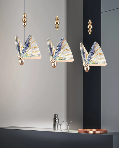 Pendant Light - Nordic Colorful Butterfly LED Pendant Lamps for Home Bedroom Living Room Indoor Golden Lighting SW-36210478 - SWEET-LIGHTS