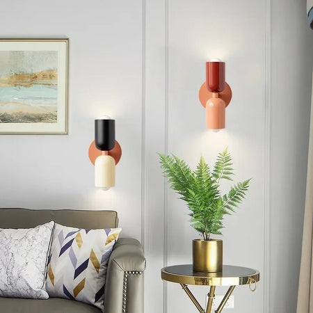 Wall Light - Nordic LED Wall Lamps Modern Minimalist Cream Double Head Lights For Living Room Bedroom Study Fixture SW-36210468 - SWEET-LIGHTS