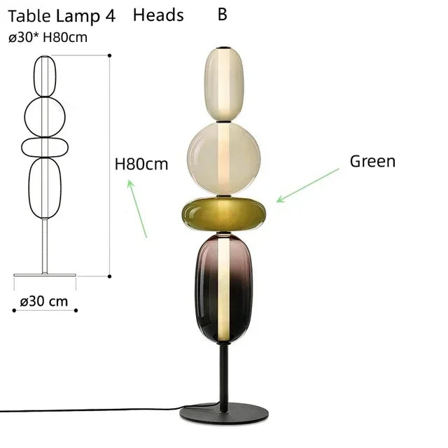 Floor Lamp - Italian Colored Glass LED Designer Light SW-36210458 - SWEET-LIGHTS