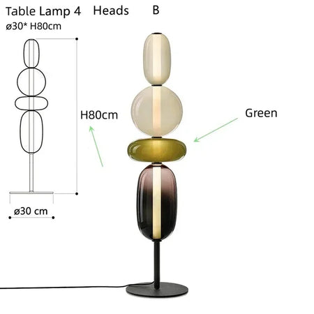 Floor Lamp - Italian Colored Glass LED Designer Light SW-36210458 - SWEET-LIGHTS