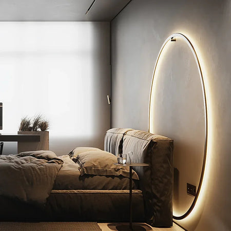 Wall Light - Minimalist Circle Background LED Wall Lamp Indoor Decor Living Room Wall Sconces Bedside Lighting SW-36210456 - SWEET-LIGHTS