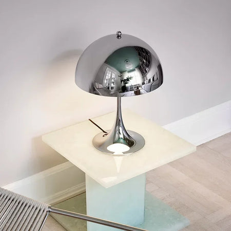 Table Lamp - Mushroom Denmark Chrome Desk Light E27 Bulb SW-36210458 - SWEET-LIGHTS