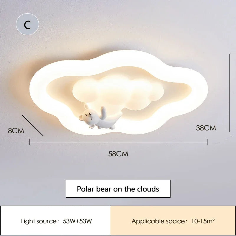 Children Lighting - Modern Cream Cloud LED Ceiling Lamp for Boys and Girls SW-36210345 - SWEET-LIGHTS