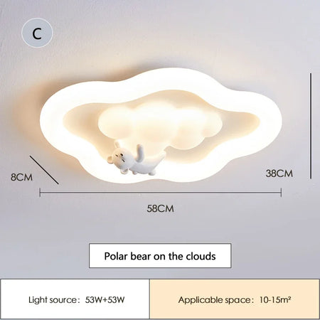 Children Lighting - Modern Cream Cloud LED Ceiling Lamp for Boys and Girls SW-36210345 - SWEET-LIGHTS