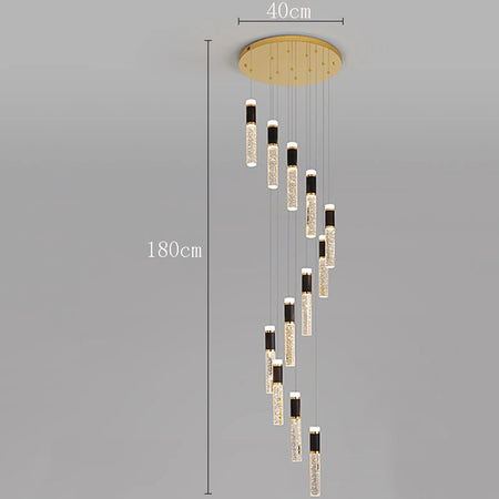 Pendant Light - Modern Crystal Stair Chandelier LED Indoor Lighting SW-36210457 - SWEET-LIGHTS