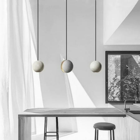 Pendant Light - Minimalist Cement Chandelier Modern Planet Moon Pendant Lights for Bedroom Dining Room Bar SW-36210458 - SWEET-LIGHTS